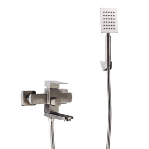 ES.3515-150 STEEL BATERIJA TUŠ JEDNORUČNA BRUŠENI INOX POKRETNI IZLIV