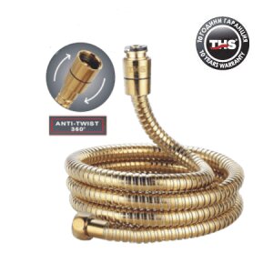 CRIJEVO ZA TUŠ FLEXI 120-150CM 1/2 GOLD ANTI-TWIST THS 6836