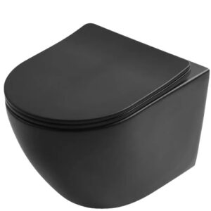 SLOVARM RIMLESS CRNA VISEĆA WC ŠOLJA S DASKOM BYJ-2380B 490X365X360